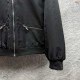 プラダ トライアングルロゴ 襟付き パデッドジャケット 黒 M L XL XXL メンズ レディース