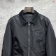 プラダ トライアングルロゴ 襟付き パデッドジャケット 黒 M L XL 2XL 3XL メンズ レディース