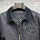 プラダ トライアングルロゴ 襟付き パデッドジャケット 黒 M L XL 2XL 3XL メンズ レディース