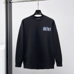 AMIRI アミリ 2026FW ランウェイ走秀款 モノグラム刺繍 クルーネック スウェットシャツ トレーナー 2色展開 男女兼用