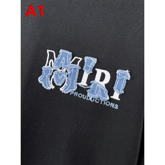 AMIRI アミリ 2026FW ランウェイ走秀款 モノグラム刺繍 クルーネック スウェットシャツ トレーナー 2色展開 男女兼用