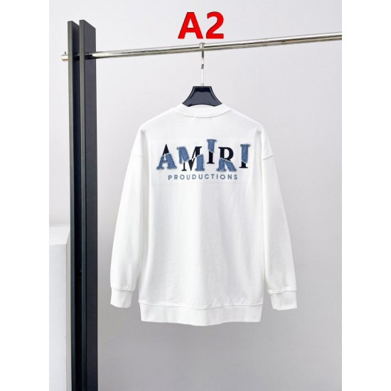 AMIRI アミリ 2026FW ランウェイ走秀款 モノグラム刺繍 クルーネック スウェットシャツ トレーナー 2色展開 男女兼用