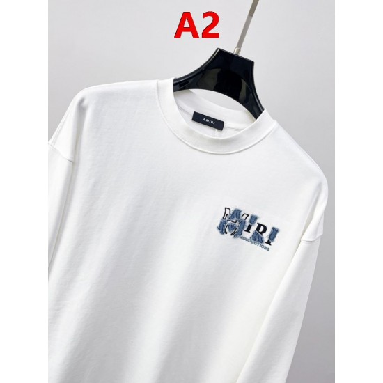 AMIRI アミリ 2026FW ランウェイ走秀款 モノグラム刺繍 クルーネック スウェットシャツ トレーナー 2色展開 男女兼用