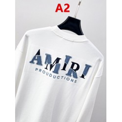 AMIRI アミリ 2026FW ランウェイ走秀款 モノグラム刺繍 クルーネック スウェットシャツ トレーナー 2色展開 男女兼用