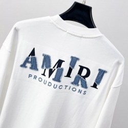 AMIRI アミリ 2026FW ランウェイ走秀款 モノグラム刺繍 クルーネック スウェットシャツ トレーナー 2色展開 男女兼用