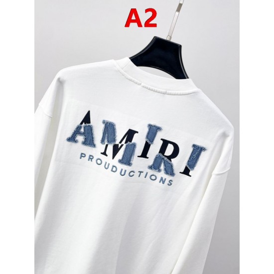 AMIRI アミリ 2026FW ランウェイ走秀款 モノグラム刺繍 クルーネック スウェットシャツ トレーナー 2色展開 男女兼用