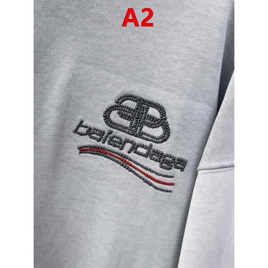 BALENCIAGA バレンシアガ 2026FW ランウェイ走秀款 BBロゴ ウェーブ刺繍 クルーネック スウェットシャツ 2色展開 男女兼用
