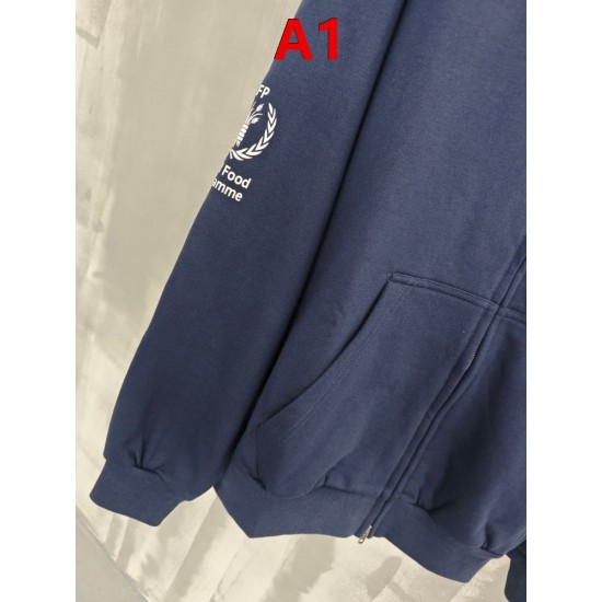 BALENCIAGA バレンシアガ WFP 世界食糧計画 コラボ ジップアップパーカー フーディー 2色展開 男女兼用