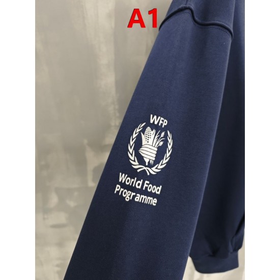 BALENCIAGA バレンシアガ WFP 世界食糧計画 コラボ ジップアップパーカー フーディー 2色展開 男女兼用