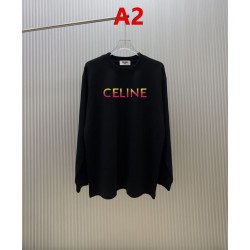 CELINE セリーヌ グラデーションロゴ クルーネック ロングTシャツ スウェット 2色展開 男女兼用