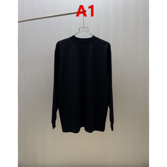 CELINE セリーヌ PARIS ロゴプリント クルーネック ロングTシャツ スウェット 2色展開 男女兼用
