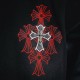 CHROME HEARTS クロムハーツ 2026FW 重工クロス刺繍 メルトンウール 切替 スタジャン ブルゾン 男女兼用
