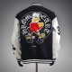 CHROME HEARTS クロムハーツ 2026FW イーグル ロゴ刺繍 袖レザー 切替 スタジャン ブルゾン 男女兼用