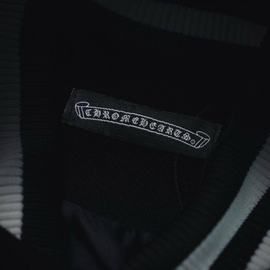 CHROME HEARTS クロムハーツ 2026FW イーグル ロゴ刺繍 袖レザー 切替 スタジャン ブルゾン 男女兼用