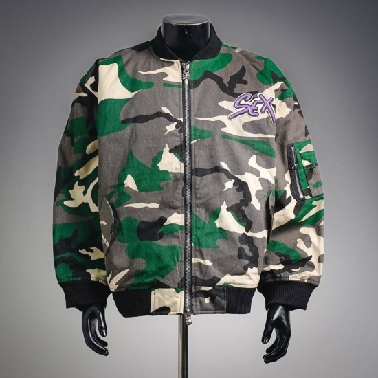 CHROME HEARTS クロムハーツ 迷彩 城市限定 SEX RECORDS リメイク ボンバージャケット MA-1 925シルバー 男女兼用