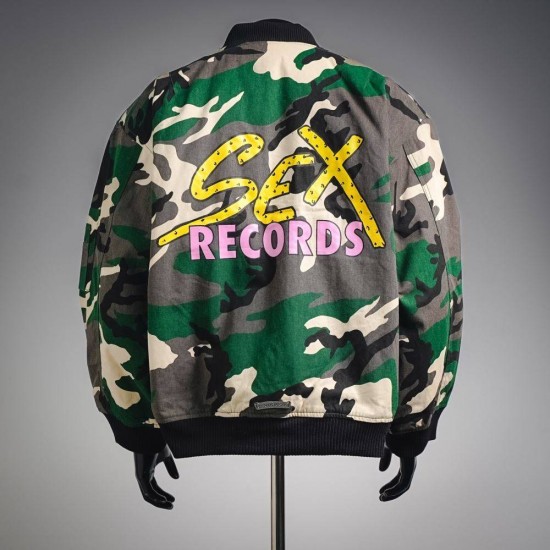 CHROME HEARTS クロムハーツ 迷彩 城市限定 SEX RECORDS リメイク ボンバージャケット MA-1 925シルバー 男女兼用