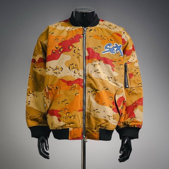 CHROME HEARTS クロムハーツ デザート迷彩 城市限定 SEX RECORDS リメイク ボンバージャケット MA-1 925シルバー 男女兼用