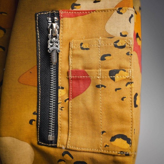 CHROME HEARTS クロムハーツ デザート迷彩 城市限定 SEX RECORDS リメイク ボンバージャケット MA-1 925シルバー 男女兼用