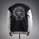 CHROME HEARTS クロムハーツ 2026FW ホースシュー フローラルクロス刺繍 袖レザー 切替 スタジャン 男女兼用