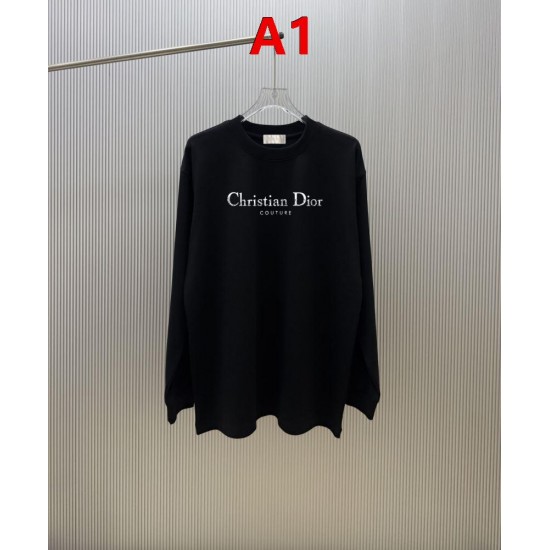 DIOR ディオール Christian Dior COUTURE ロゴプリント クルーネック ロングTシャツ スウェット 2色展開 男女兼用