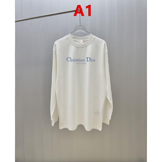 DIOR ディオール Christian Dior COUTURE ロゴプリント クルーネック ロングTシャツ スウェット 2色展開 男女兼用