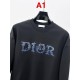 DIOR ディオール 2026FW ランウェイ走秀款 デニム風ロゴ刺繍 クルーネック スウェットシャツ トレーナー 2色展開 男女兼用