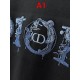 DIOR ディオール 2026FW ランウェイ走秀款 デニム風ロゴ刺繍 クルーネック スウェットシャツ トレーナー 2色展開 男女兼用