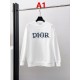 DIOR ディオール 2026FW ランウェイ走秀款 デニム風ロゴ刺繍 クルーネック スウェットシャツ トレーナー 2色展開 男女兼用