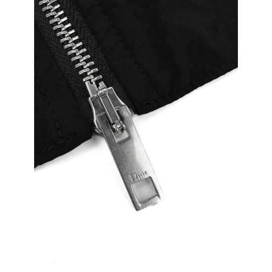 DIOR ディオール BB4027-B60 Medaillon 刺しゅうワッペン スタンドカラー ジップアップジャケット ブルゾン ブラック メンズ