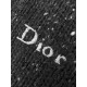 DIOR ディオール AA1010-B25 カシミヤ 斑点模様 ニットセーター クルーネック 刺しゅうロゴ グレー メンズ
