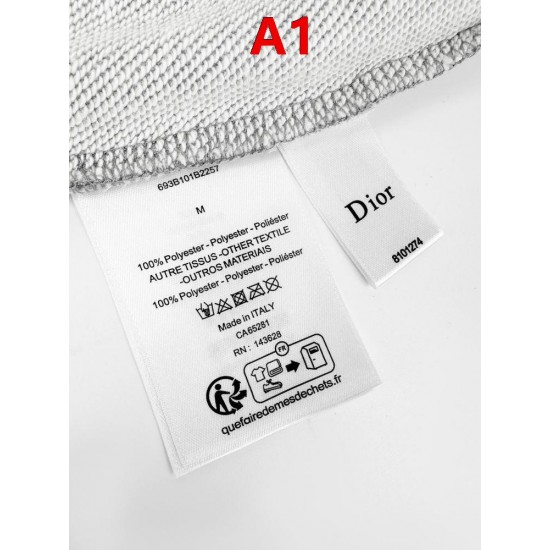 DIOR ディオール BB4041-A75 ヴィンテージ加工 フェード感 刺しゅうロゴ クルーネック スウェットシャツ 2色展開 メンズ