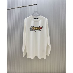 FENDI フェンディ アートグラフィック ロゴプリント クルーネック ロングTシャツ スウェット オフホワイト 男女兼用
