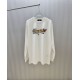 FENDI フェンディ アートグラフィック ロゴプリント クルーネック ロングTシャツ スウェット オフホワイト 男女兼用