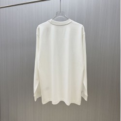 FENDI フェンディ アートグラフィック ロゴプリント クルーネック ロングTシャツ スウェット オフホワイト 男女兼用