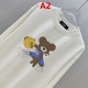 FENDI フェンディ ズッカ柄 ベア グラフィックロゴプリント クルーネック ロングTシャツ スウェット 2色展開 男女兼用