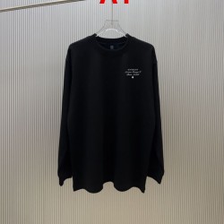 GIVENCHY ジバンシィ Avenue George V パリ本店アドレス ロゴプリント クルーネック ロングTシャツ スウェット 2色展開 男女兼用