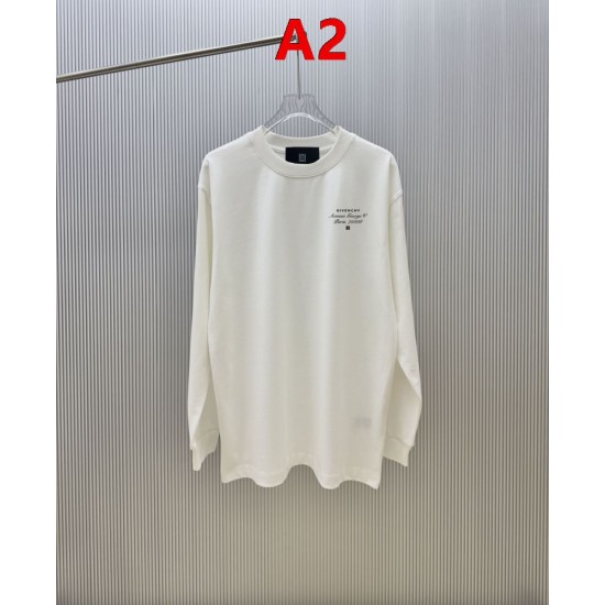 GIVENCHY ジバンシィ Avenue George V パリ本店アドレス ロゴプリント クルーネック ロングTシャツ スウェット 2色展開 男女兼用