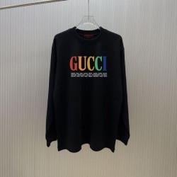 GUCCI グッチ レインボーロゴ ワールドシティプリント クルーネック ロングTシャツ スウェット 2色展開 男女兼用
