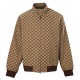 GUCCI グッチ GG総柄ジャカード スタンドカラー ジップアップジャケット ブルゾン ベージュ ブラウン メンズ