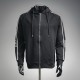 GUCCI グッチ 25FW サイドロゴテープ切替 ジップアップパーカー フーディー ブラック 男女兼用