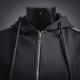 GUCCI グッチ 25FW サイドロゴテープ切替 ジップアップパーカー フーディー ブラック 男女兼用