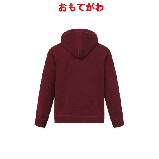 GUCCI グッチ GG総柄 リバーシブル カシミヤウール ニットジップアップパーカー フーディー レッド 男女兼用