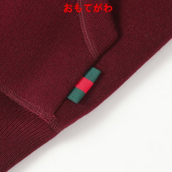 GUCCI グッチ GG総柄 リバーシブル カシミヤウール ニットジップアップパーカー フーディー レッド 男女兼用