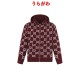 GUCCI グッチ GG総柄 リバーシブル カシミヤウール ニットジップアップパーカー フーディー レッド 男女兼用