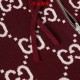 GUCCI グッチ GG総柄 リバーシブル カシミヤウール ニットジップアップパーカー フーディー レッド 男女兼用