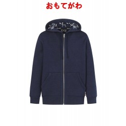 GUCCI グッチ GG総柄 リバーシブル カシミヤウール ニットジップアップパーカー フーディー 藏青色 ネイビー 男女兼用