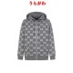 GUCCI グッチ GG総柄 リバーシブル カシミヤウール ニットジップアップパーカー フーディー 藏青色/グレー 男女兼用