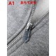 HERMÈS エルメス AA683-B75 バック馬術モチーフ パッチワーク 刺しゅう ジップアップパーカー フーディー 2色展開 男女兼用