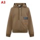 HERMÈS エルメス AA684-B85 ラムレザーポケット 馬術モチーフ刺しゅう ジップアップパーカー フーディー 3色展開 男女兼用