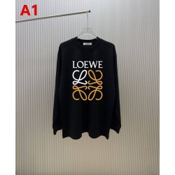 LOEWE ロエベ アナグラム ロゴプリント クルーネック ロングTシャツ スウェット 2色展開 男女兼用